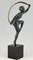 Art Deco Bronze Sculpture, Nude Dancer with Scarf, Zoltan Kovats, Image 9