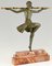 Scultura Art Déco in bronzo, ballerina nuda con tirso, Pierre Le Faguays, Immagine 8
