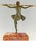 Art Deco Bronze Sculpture, Nude Dancer with Thyrsus, Pierre Le Faguays 6