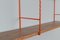 Mid-Century Restored Orange Iron Framed Shelves, 1960s 2