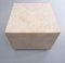 Travertine Cube Table on Wheels, 1970s, Image 3