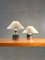 Lámparas de mesa francesas de metal cepillado, años 70. Juego de 2, Imagen 1