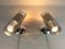 Vintage Chromed Metal Spring Sconces, 1970s, Set of 2, Image 12