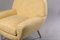 Italian White & Yellow Bouclé Armchairs with Steel Legs, 1960s, Set of 2, Image 6