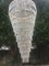 Lámpara de araña grande en cascada de cristal con cristales tallados, años 60, Imagen 11
