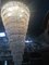 Lámpara de araña grande en cascada de cristal con cristales tallados, años 60, Imagen 15