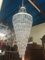 Lámpara de araña grande en cascada de cristal con cristales tallados, años 60, Imagen 12