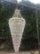 Lámpara de araña grande en cascada de cristal con cristales tallados, años 60, Imagen 24