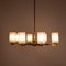 Mid-Century Brass Chandelier with Glass Lampshades, Germany, Image 2