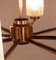 Mid-Century Brass Chandelier with Glass Lampshades, Germany 6