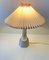 Lámpara de mesa escandinava vintage de cerámica blanca de Søholm, años 70, Imagen 3