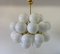 Brass & White Murano Glass Sphere Chandelier, 2000s, Image 9