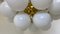 Brass & White Murano Glass Sphere Chandelier, 2000s, Image 11