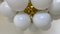 Kronleuchter aus Messing & weißem Muranoglas, 2000er 11