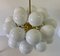 Brass & White Murano Glass Sphere Chandelier, 2000s 8