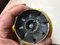 Kugelförmige magnetische Wandlampe aus gelber Emaille von ABO, 1960er 3