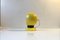 Lámpara de pared en forma de bola magnética esmaltada en amarillo de ABO, años 60, Imagen 7