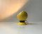Lámpara de pared en forma de bola magnética esmaltada en amarillo de ABO, años 60, Imagen 5