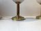 Vintage Danish Table Lamps in White Glass and Brass from ABO, 1970s, Set of 2 4