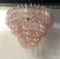 Mid-Century Pink Murano Round Polyhedra Chandelier, 1970s, Image 1