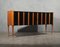 Italienisches Art Deco Sideboard aus Kirschholz & Schwarz Lackiertem Holz, 1940er 1