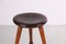 Antique Oak Stool with Patina, 1920s 5