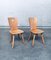 Dutch Brutalist Wooden Dining Chairs from Vervoort Tilburg, 1960s, Set of 2 1