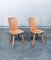 Dutch Brutalist Wooden Dining Chairs from Vervoort Tilburg, 1960s, Set of 2, Image 1