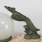 French Art Deco Bronze Statue Table Lamp, 1930s, Image 3