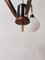 Vintage Deckenlampe aus Messing & Holz von Stilnovo 18