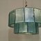 Mid-Century Candle chandelier with Colored Glasses from Candle 11