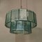 Mid-Century Candle chandelier with Colored Glasses from Candle 8