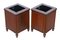 Mahogany Jardiniere Planters or Paper Bins, Early 20th-Century, Set of 2 1