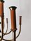 Lámpara de araña vintage de latón con 12 luces, Imagen 6
