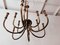 Lámpara de araña vintage de latón con 12 luces, Imagen 8