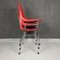 Französischer Roter Mid-Century Stuhl aus Kunststoff von Grosfillex, 1980er, 3er Set 7