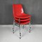 Chaise Mid-Century en Plastique Rouge de Grosfillex, France, 1980s, Set de 3 6