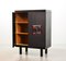 De Coene Style Brutalist Black Highboard with Red Accents, Belgium, 1960s 4