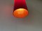 Mid-Century Danish Red Glass Cylinder Ceiling Lamp, 1960s, Image 4