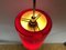 Mid-Century Danish Red Glass Cylinder Ceiling Lamp, 1960s 6