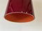 Mid-Century Danish Red Glass Cylinder Ceiling Lamp, 1960s, Image 11