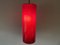 Dänische Mid-Century Zylinder-Deckenlampe aus rotem Glas, 1960er 5