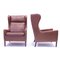 Leather Wingback Chairs from Stouby, 1970s, Set of 2 7