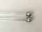 Vintage French Art Deco Glass & Nickel-Plated Towel Racks, Set of 3 6