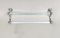 Vintage French Art Deco Glass & Nickel-Plated Towel Racks, Set of 3 21