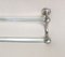 Vintage French Art Deco Glass & Nickel-Plated Towel Racks, Set of 3, Image 28