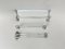 Vintage French Art Deco Glass & Nickel-Plated Towel Racks, Set of 3, Image 2