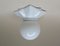 Vintage Art Deco Porcelain & Glass Ball Star Ceiling Lamp 1