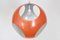 Rote Space Age Deckenlampe in Rot, 1970er 2