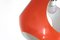 Rote Space Age Deckenlampe in Rot, 1970er 11